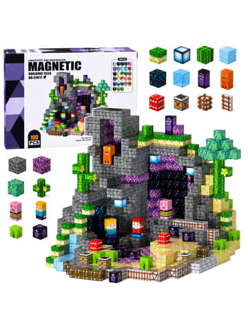 Wisam Magnetische Bausteine Pixelwürfel Quadratische Welt 100 Stück