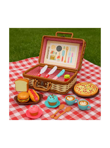 Wisam® Picknickkorb-Set, geflochtenes Essgeschirr, 33-teilig.