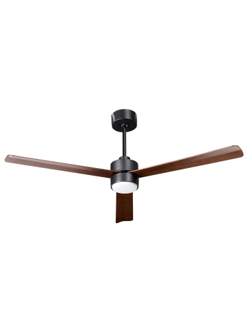 Beliani Deckenventilator mit Licht JEREMY in Braun/Schwarz