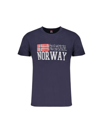 NORWAY 1963 Blau Baumwolle Herren T-Shirt