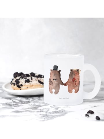 Mr. & Mrs. Panda Kaffeetasse Bär Heirat ohne Spruch in Transparent