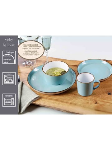 Ritzenhoff & Breker 4er Set Speiseteller Visby ø 26,5 cm in Blau
