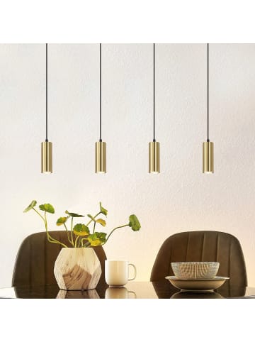 ZMH Pendelleuchte 4-flammige GU10 in gold Metall vintage