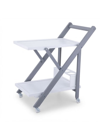 Servierwagen in Weiß/ Grau - (B)44 x (H)70 x (T)39,5 cm