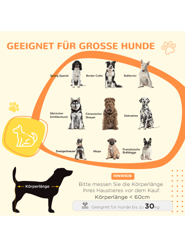 Pawhut Hundekäfig Grau 94L x 60B x 71,5H cm