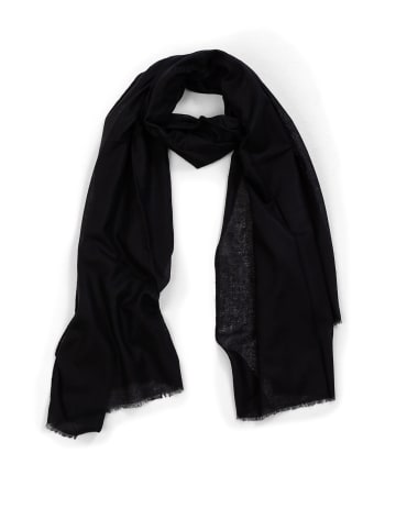 CASH-MERE.CH Bio Schal oversize in Schwarz