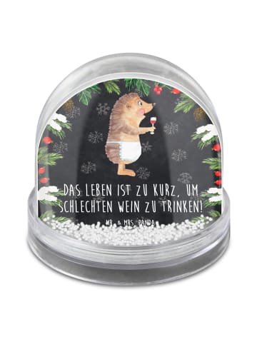 Mr. & Mrs. Panda Weihnachtskugel Igel Wein mit Spruch in Kreidetafel