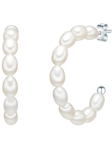 Valero Pearls Perlen-Ohrstecker Sterling Silber Süßwasser-Zuchtperle in weiß