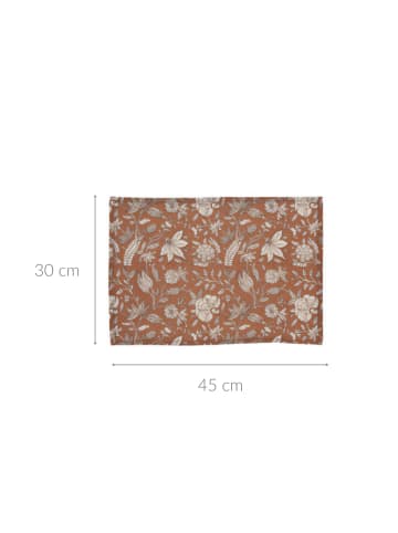 Home&Styling Collection Baumwollunterlage mit Blumenmuster in Rot, 45 x 30 cm