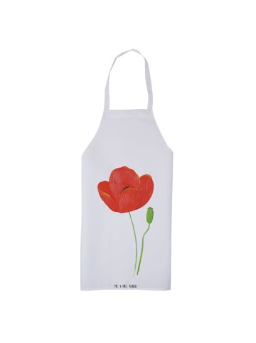 Mr. & Mrs. Panda Latzschürze Blume Mohnblume ohne Spruch in Weiß