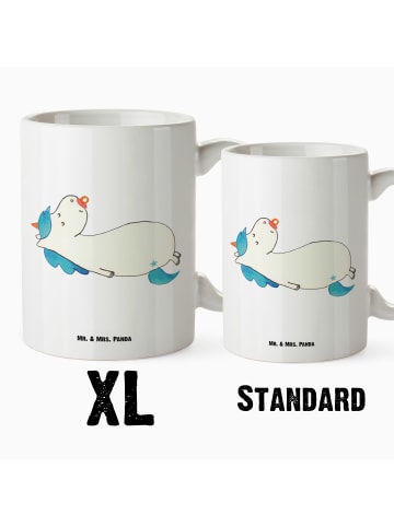 Mr. & Mrs. Panda Keramiktasse Einhorn Schnuller ohne Spruch in Weiß