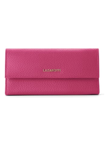 Lazarotti Bologna Leather Geldbörse Leder 19 cm in hot pink