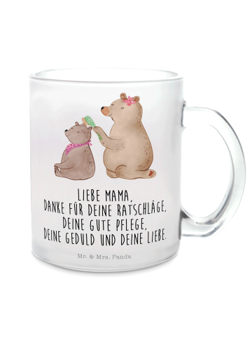 Mr. & Mrs. Panda Tasse Bär Kind mit Spruch in Transparent