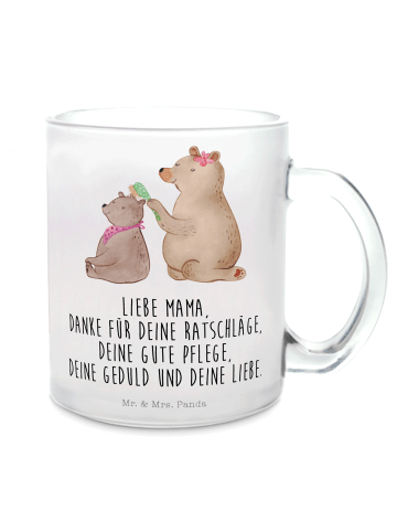 Mr. & Mrs. Panda Teetasse Bär Kind mit Spruch in Transparent