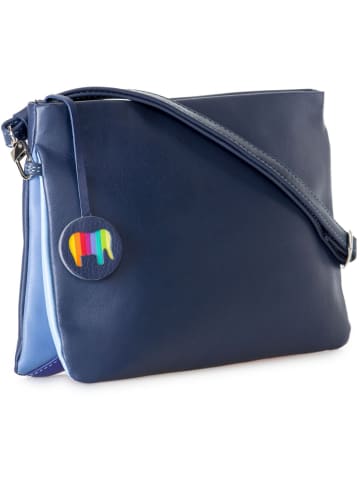 MYWALIT Umhängetasche Leder 25 cm in royal