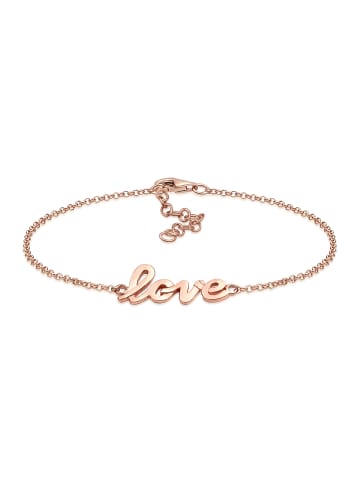 Elli Armband 925 Rosegold Love-Schriftzug in Rosegold