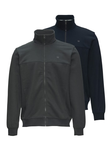 S. Oliver Sweatjacke Basic in Blau / schwarz