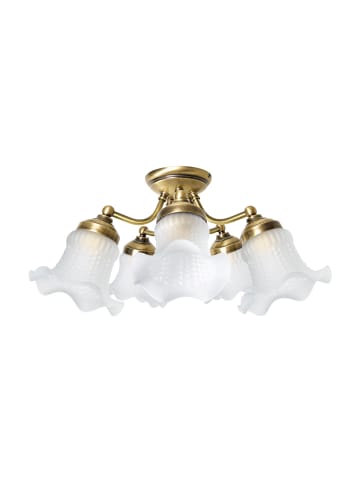 Licht-Erlebnisse Spot Strahler Ø 43 x (H)23 cm in Bronze hell glänzend Weiß