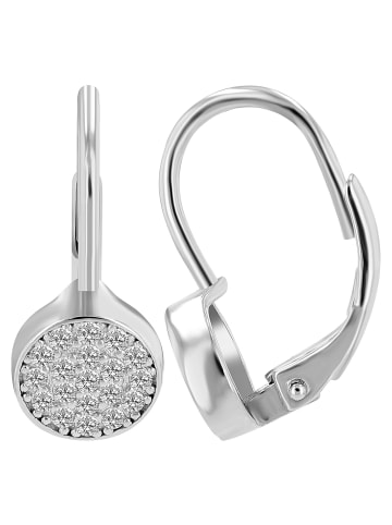 Adeliás Damen Anhänger – Herzanhänger aus 925 Silber mit Zirkonia in silber