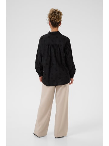 Cream Langarm - Hemd CROlivia Loose fit in Pitch Black