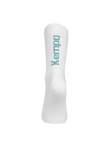 Kempa Socken Logo Classic in weiß/aqua