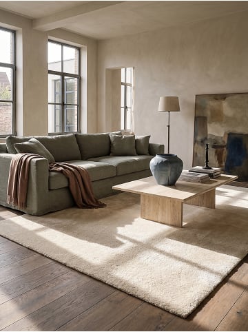 KADIMA DESIGN Läufer Uni rutschhemmend weich wohnlich Wohnzimmer Schlafzimmer in Beige