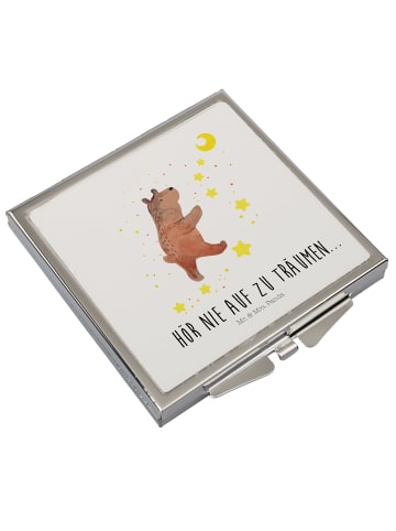 Mr. & Mrs. Panda Kosmetikspiegel Bär Träume mit Spruch in Weiß