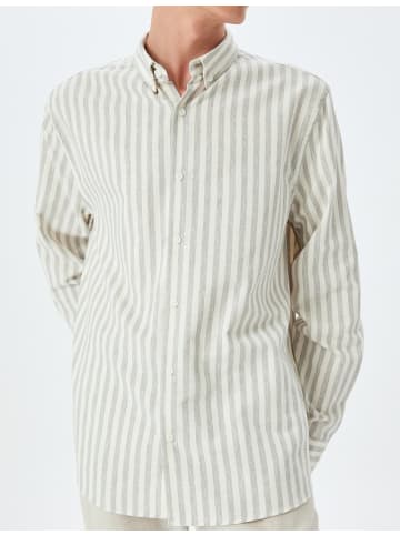 KOTON Shirt in Marineblau Gestreift