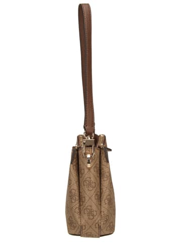 Guess Handtasche Noelle II 3 Comp Xbody in Latte Logo/Brown