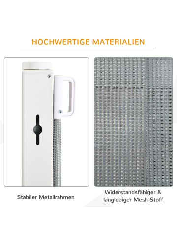 Pawhut Hunde Türschutzgitter Grau 115L x 5,5B x 82,5H cm