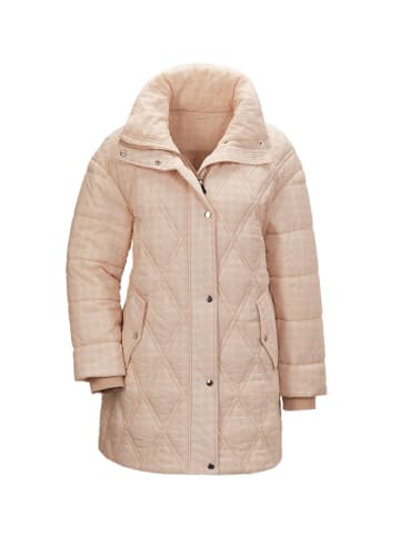 GOLDNER Steppjacke mit hübschem Flock-Druck in beige