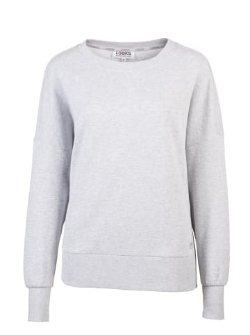 LOOKS by Wolfgang Joop Sweatshirt Ladies Lounge in grau-meliert