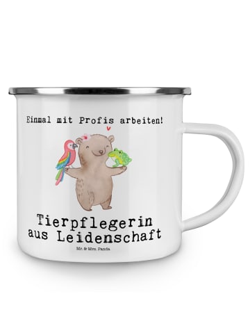 Mr. & Mrs. Panda Pott Tierpflegerin Leidenschaft mit Spruch in Weiß