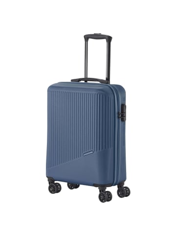 travelite Bali - 4-Rollen-Kabinentrolley S 55 cm (weiß/cognac) in blau