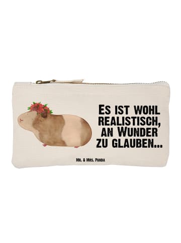Mr. & Mrs. Panda Schminktasche Meerschweinchen Weisheit mit Spruch in Weiß