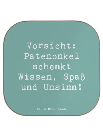 Mr. & Mrs. Panda Untersetzer Gläser Spruch Patenonkel Wissen Spa... in Meeresbrise