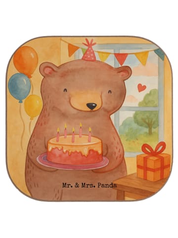Mr. & Mrs. Panda Untersetzer für Gläser Geburtstag Bär Torte Des... in Weiß