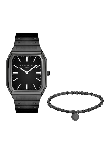 LIEBESKIND BERLIN Uhr & Armband Set Black Urban in schwarz