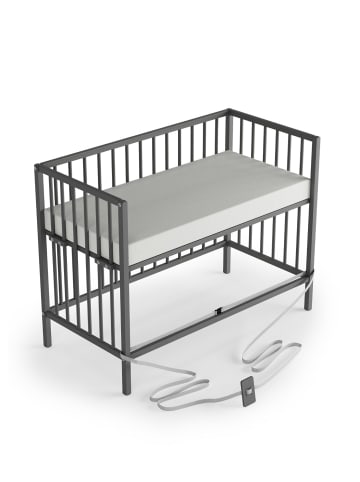 Sämann Beistellbett Matratze Cloud Air, Rollen & Umbauseite - grau - Dreamy 4 in 1 Bett