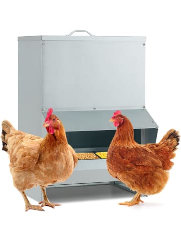 COSTWAY Futterautomat 35x35x54,5cm in Silber