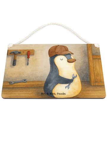 Mr. & Mrs. Panda Schild Wenn Papa es nicht reparieren kann, sind... in Weiß