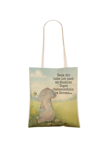 Mr. & Mrs. Panda Tote Bag Elefant Biene Design mit Spruch in Weiß