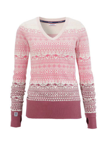 Kangaroos Jacquardpullover in rosa-beere