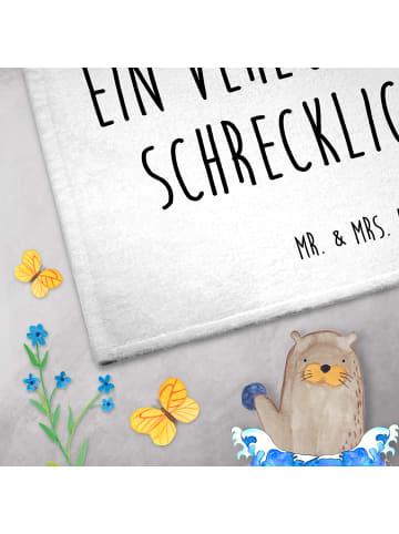 Mr. & Mrs. Panda Handtuch Bär Schaukel mit Spruch in Weiß