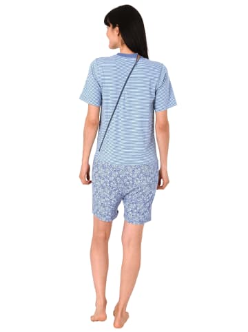 NORMANN Pflegeoverall kurzarm Reissverschluss - 56104 in blau