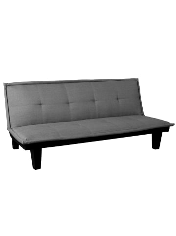 MCW 3er-Sofa C87 mit Schlaffunktion, Textil, dunkelgrau