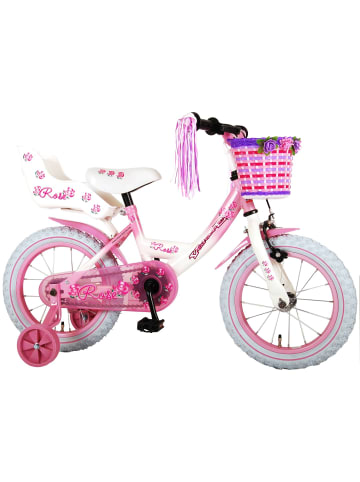 Volare Kinderfahrrad Rose für Mädchen 14 Zoll Kinderrad in Pink/Weiß 3 Jahre