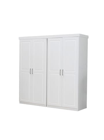 ebuy24 Kleiderschrank Magnus Weiß 190 x 55 cm