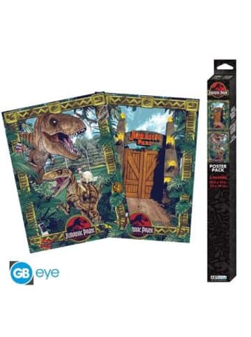 Abysse Deutschland Papeterie/PBS - JURASSIC PARK Set 2 Chibi Posters - Tore und Biodiversität