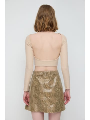 NO MATTER WHAT Crop Top in Beige